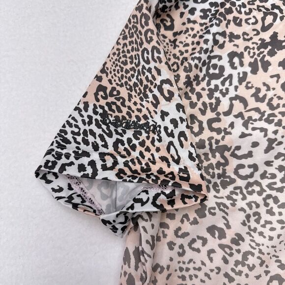 Kate‎ Lord Golf Top Size Large Pink Leopard Print Tennis Saddlebrook Resort Polo - Picture 7 of 11
